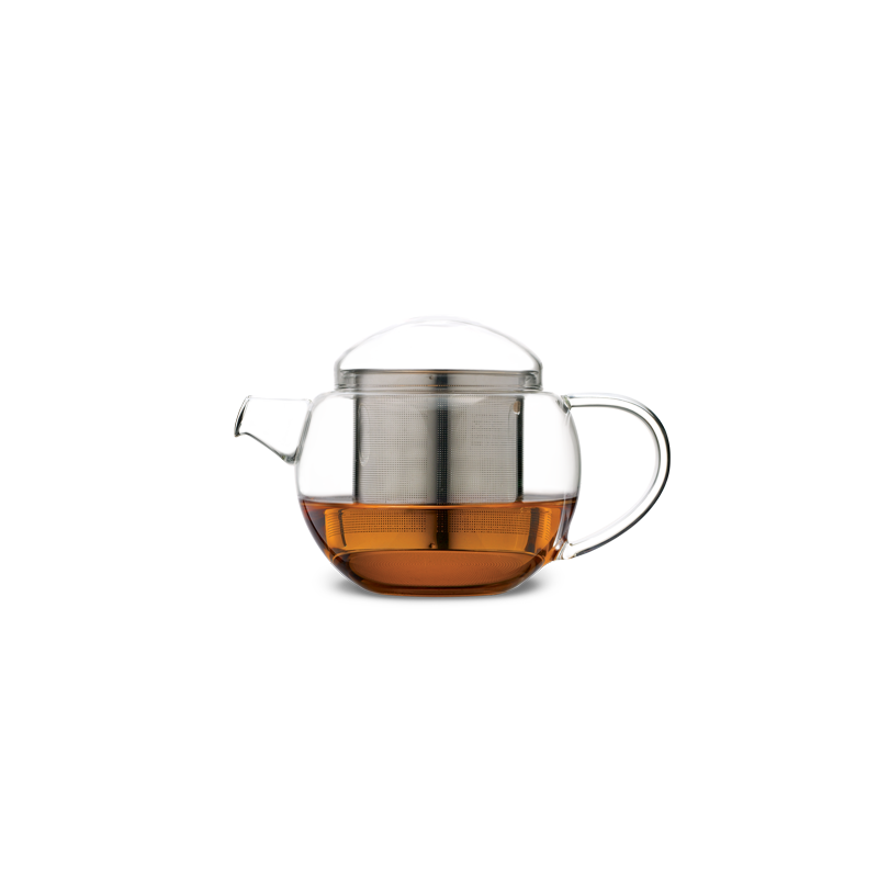 PRO TEA 400ML GLASS TEAPOT WITH INFUSER (CLEAR)