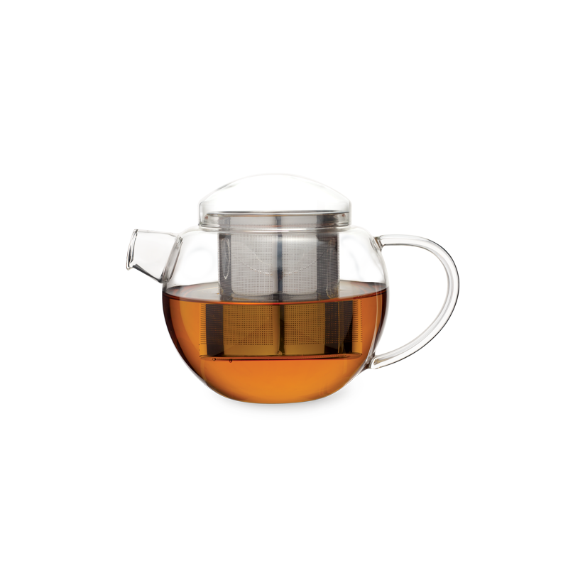 PRO TEA 900ML GLASS TEAPOT WITH INFUSER (CLEAR)